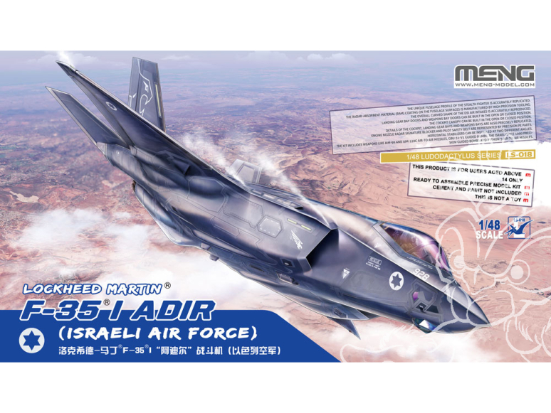 Meng maquettes avions Ls-018 Lockeed Martin F-35I ADIR Air force Israelienne 1/48