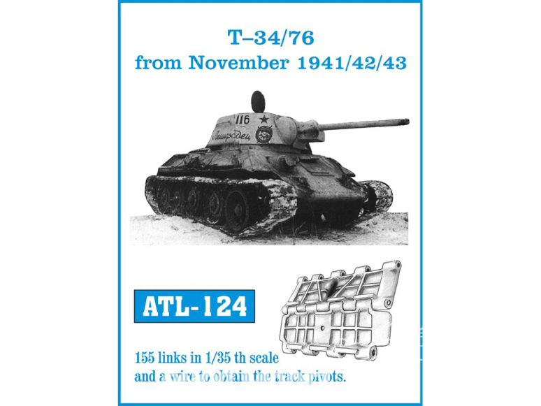 Friul Model ATL-124 Chenilles métal T-34/76 from November 1941/42/43 1/35