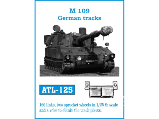 Friul Model ATL-125 Chenilles métal M109 German tracks 1/35