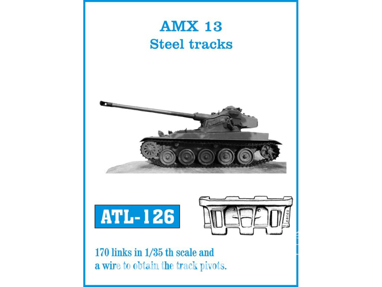 Friul Model ATL-126 Chenilles métal AMX 13 Steel tracks 1/35