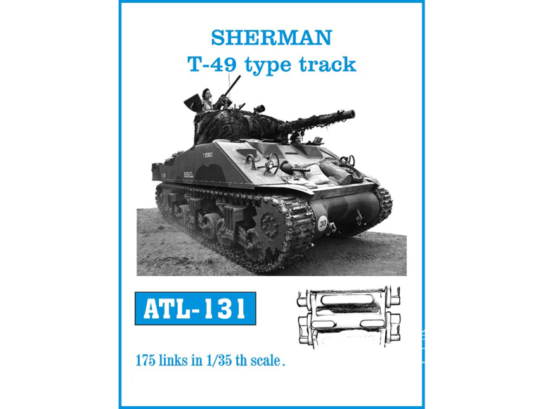 Friul Model ATL-131 Chenilles métal Sherman T-49 Type track 1/35