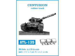 Friul Model ATL-135 Chenilles métal Centurion Rubber track 1/35