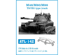 Friul Model ATL-142 Chenilles métal M48 / M60 / M88 T142 Type track 1/35