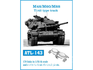 Friul Model ATL-143 Chenilles métal M48 / M60 / M88 T142 Type track 1/35