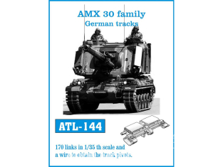 Friul Model ATL-144 Chenilles métal AMX 30 Family German tracks 1/35