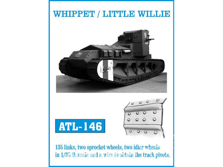 Friul Model ATL-146 Chenilles métal Whippet / Little Willie 1/35