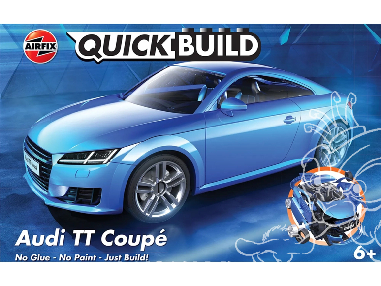 Airfix maquette voiture J6054 QUICKBUILD Audi TT Coupe Bleu