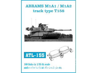 Friul Model ATL-155 Chenilles métal Abrams M1A1 / M1A2 Track type T158 1/35