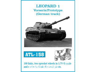 Friul Model ATL-158 Chenilles métal Leopard 1 Vorserie / Prototype (Geman track) 1/35