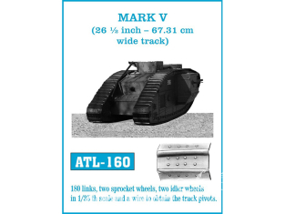 Friul Model ATL-160 Chenilles métal Mark V (26 1/2 inch - 67,31cm wide track) 1/35