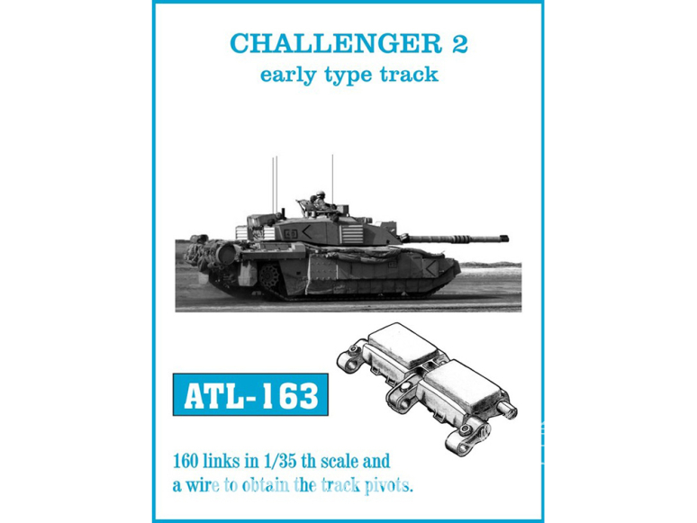 Friul Model ATL-163 Chenilles métal Challenger 2 Early type track 1/35