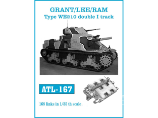 Friul Model ATL-167 Chenilles métal Grant / Lee / Ram Type WE210 double I track 1/35