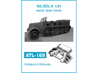 Friul Model ATL-169 Chenilles métal Sd.Kfz.8 12t Early type track 1/35