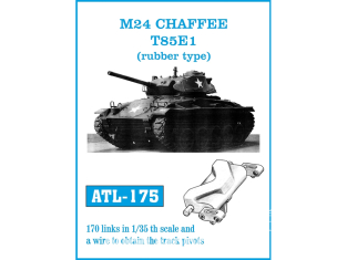 Friul Model ATL-175 Chenilles métal M24 Chaffee T85E1 (rubber type) 1/35