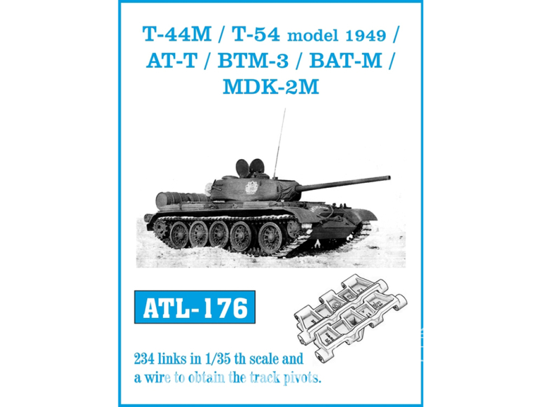 Friul Model ATL-176 Chenilles métal T-44M / T-54 Model 1949 / AT-T / BTM-3M / BAT-M / MDK-2M 1/35