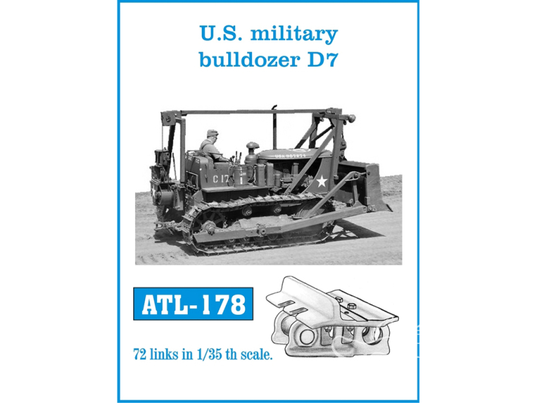 Friul Model ATL-178 Chenilles métal U.S. Military Bulldozer D7 1/35