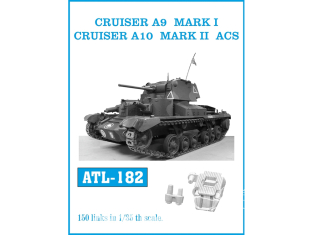 Friul Model ATL-182 Chenilles métal Cruiser A9 Mark I / Cruiser A10 Mark II ACS 1/35