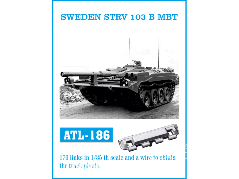 Friul Model ATL-186 Chenilles métal Sweden STRV 103 B MBT 1/35