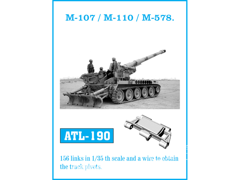 Friul Model ATL-190 Chenilles métal M-107 / M-110 / M-578 1/35