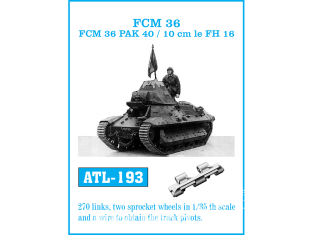 Friul Model ATL-193 Chenilles métal FCM36 / FCM36 Pak40 / 10cm le FH16 1/35