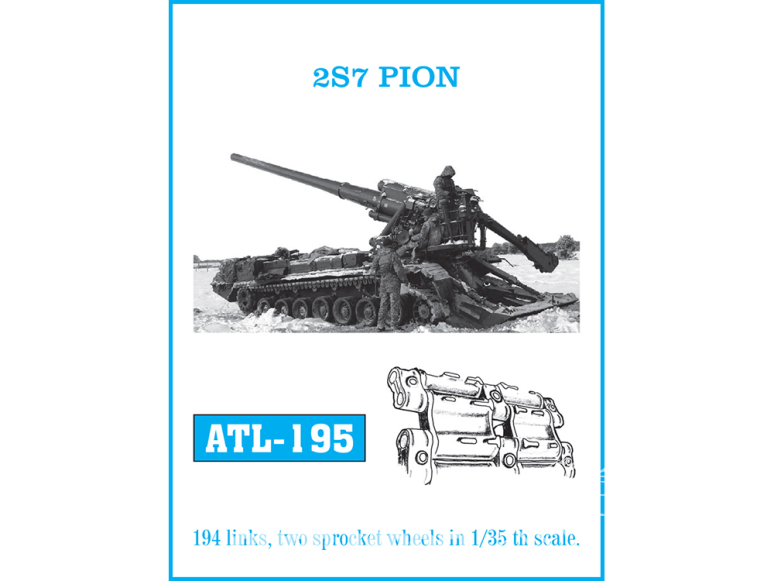 Friul Model ATL-195 Chenilles métal 2S7 Pion 1/35