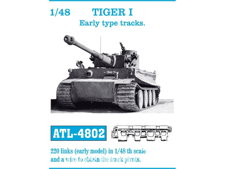 Friul Model ATL-4802 Chenilles métal Tiger I Early type tracks 1/48