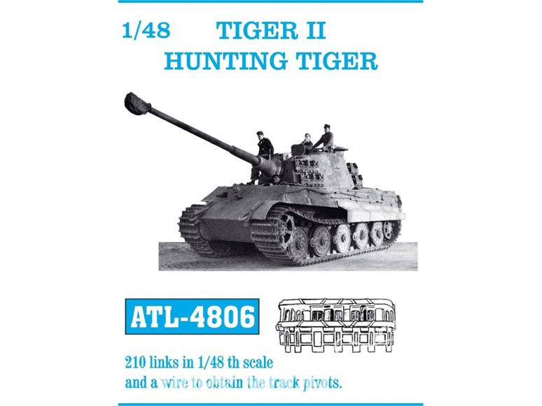 Friul Model ATL-4806 Chenilles métal Tiger II Hunting Tiger 1/48