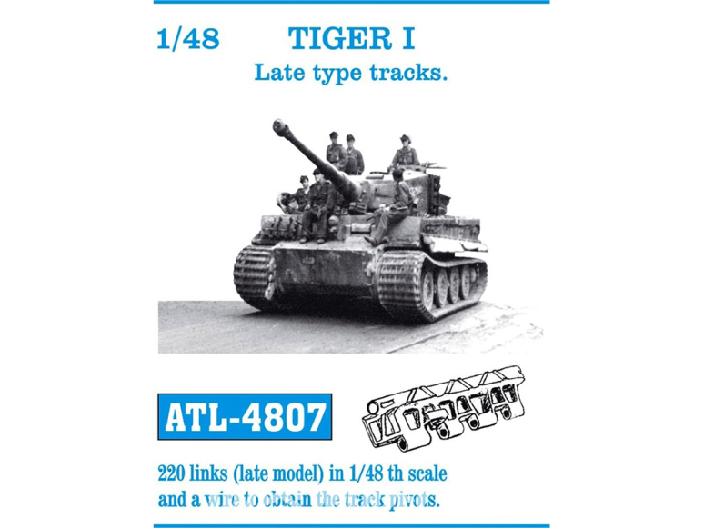 Friul Model ATL-4807 Chenilles métal Tiger I Late type tracks 1/48