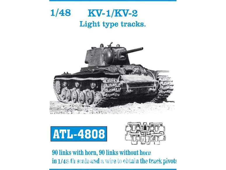 Friul Model ATL-4808 Chenilles métal KV-1 / KV-2 Light type tracks 1/48