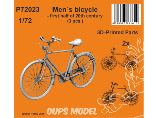 Special Hobby 3D Print militaire P72023 Vélo pour homme première moitié du 20e siècle (3 pièces) 1/72