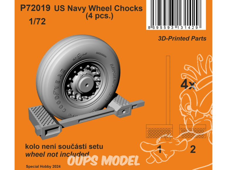 Special Hobby 3D Print P72019 Cales de roue de la marine américaine (4 pièces) 1/72