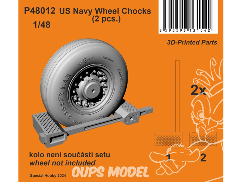 Special Hobby 3D Print P48012 Cales de roue de la marine américaine (2 pièces) 1/48