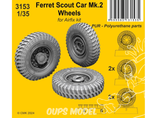 CMK kit resine 3153 Roues Ferret Scout Car Mk.2 pour kits Airfix 1/35