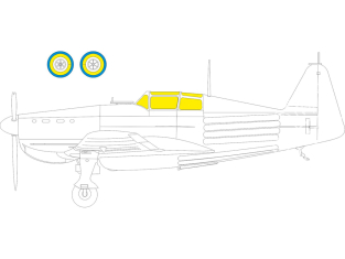 Eduard Express Mask EX1064 Morane-Saulnier MS 406.C1 Dora Wings 1/48