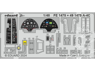 EDUARD photodecoupe avion 491475 Amélioration Douglas A-4C Hobby 2000 / Hasegawa 1/48