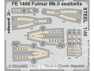 EDUARD photodecoupe avion FE1468 Harnais métal Fulmar Mk.II Trumpeter 1/48