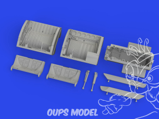 Eduard kit d'amelioration brassin Print 672381 Baies de roues MiG-21 Eduard 1/72