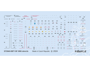 Eduard Decalques avion D72048 Marquages / Stencils Messerschmitt Bf 109G Eduard 1/72