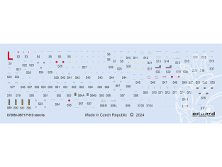 Eduard Decalques avion D72050 Marquages / Stencils P-51D Eduard 1/72