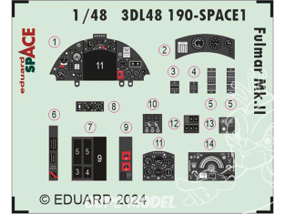 Eduard Space décalques 3D 3DL48190 Fulmar Mk.II Trumpeter 1/48