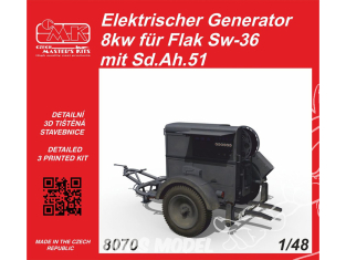 Cmk kit 8070 Générateur électrique 8kw pour Flak Sw-36 avec Sd.Ah.51 1/48