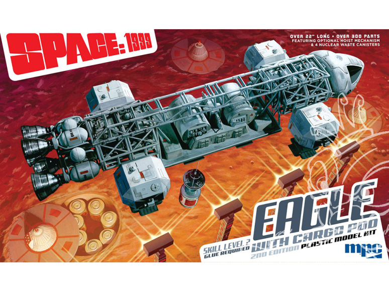 MPC MAQUETTE FICTION 990 SPACE 1999: 22″ EAGLE avec CARGO POD 1:48