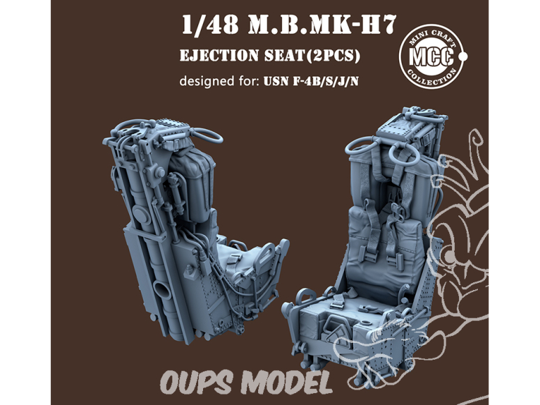 MCC Mini Craft Collection 4806 Sièges éjectable M.B. Mk H7 USN F-4 Phantom III (mid / late production) 1/48