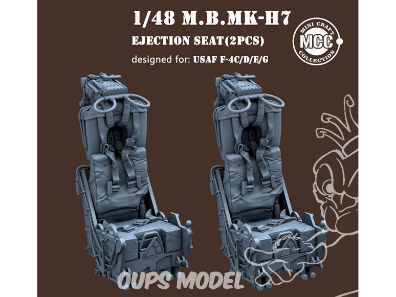 MCC Mini Craft Collection 4807 Sièges éjectable M.B. Mk H7 USAF F-4 Phantom III (mid / late production) 1/48