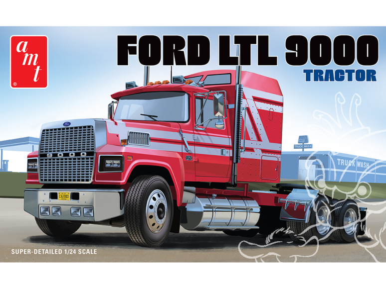 AMT maquette camion 1238 Ford LTL 9000 Semi Tractor 1/25