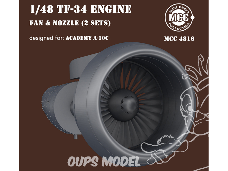 MCC Mini Craft Collection 4816 Pales et tuyère moteur A-10C Thunderbolt II Academy 1/48