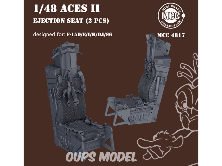 MCC Mini Craft Collection 4817 Sièges éjectable ACES II F-15D/E/I/K/DJ/SG 1/48