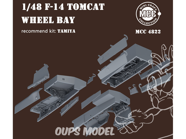 MCC Mini Craft Collection 4822 Baie de roue F-14 Tomcat 1/48