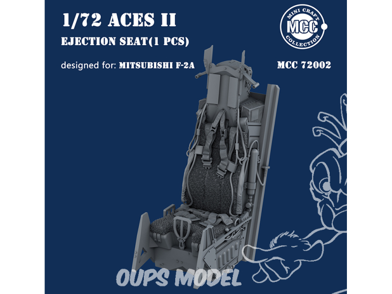 MCC Mini Craft Collection 72002 Siège éjectable Aces II Mitsubishi F-2 1/72