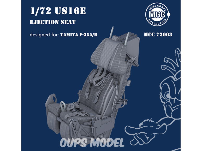 MCC Mini Craft Collection 72003 Siège éjectable US16E F-35A/B Tamiya 1/72